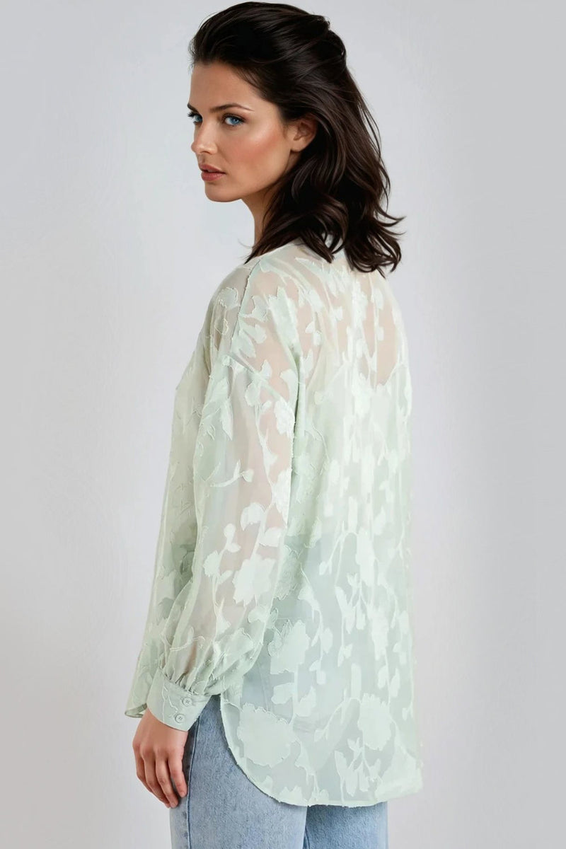 FLORAL SHIMMER SHIRT main image 0