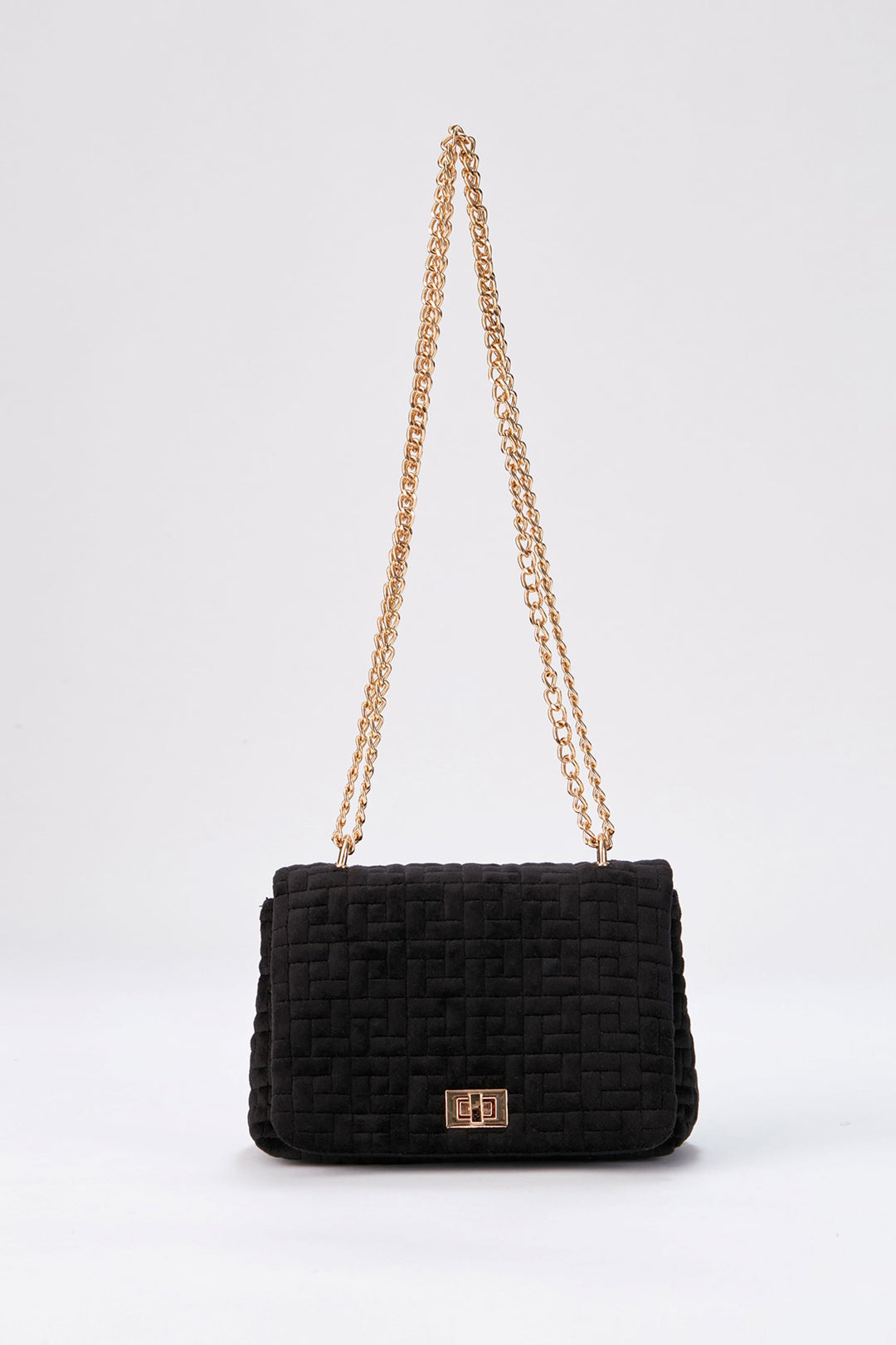 Quilted Mini Crossbody & Shoulder Bag - Black