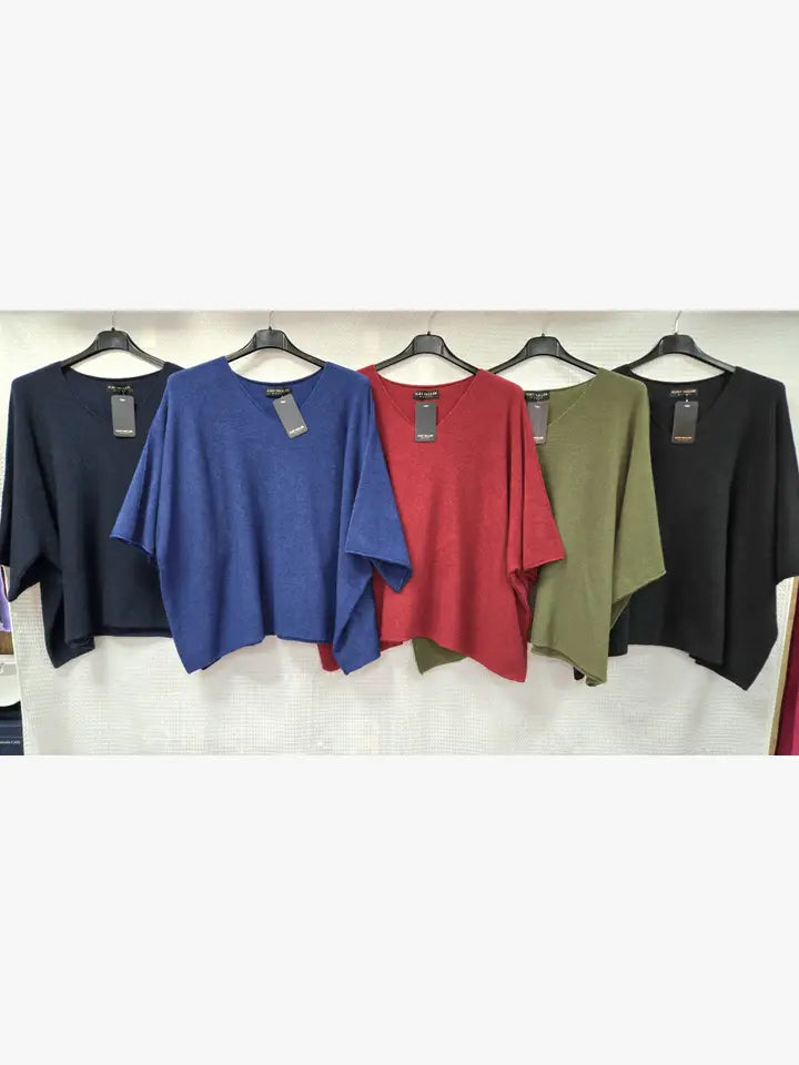 V Classic Soft touch drop sleeve Knit - jqwholesale.com
