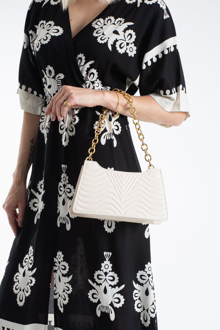 Womens Viscose  Printed Ornamental Floral Midi Dress