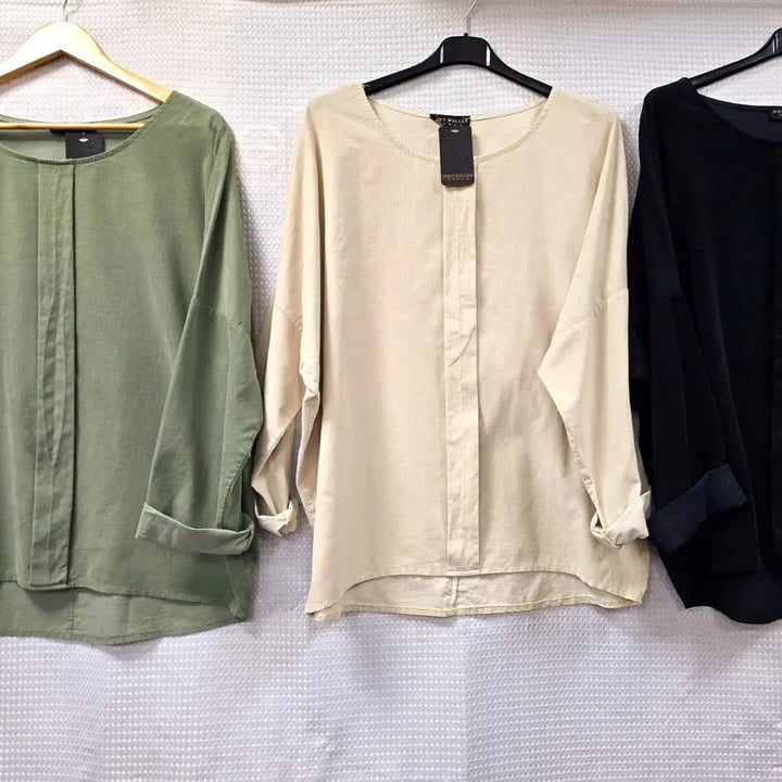 Ribbed Velvet Tunic - jqwholesale.com