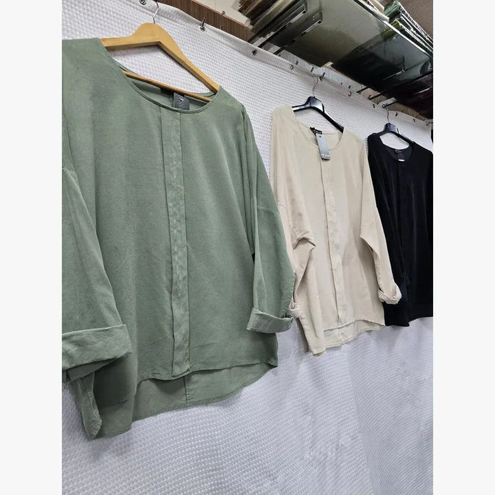 Ribbed Velvet Tunic - jqwholesale.com