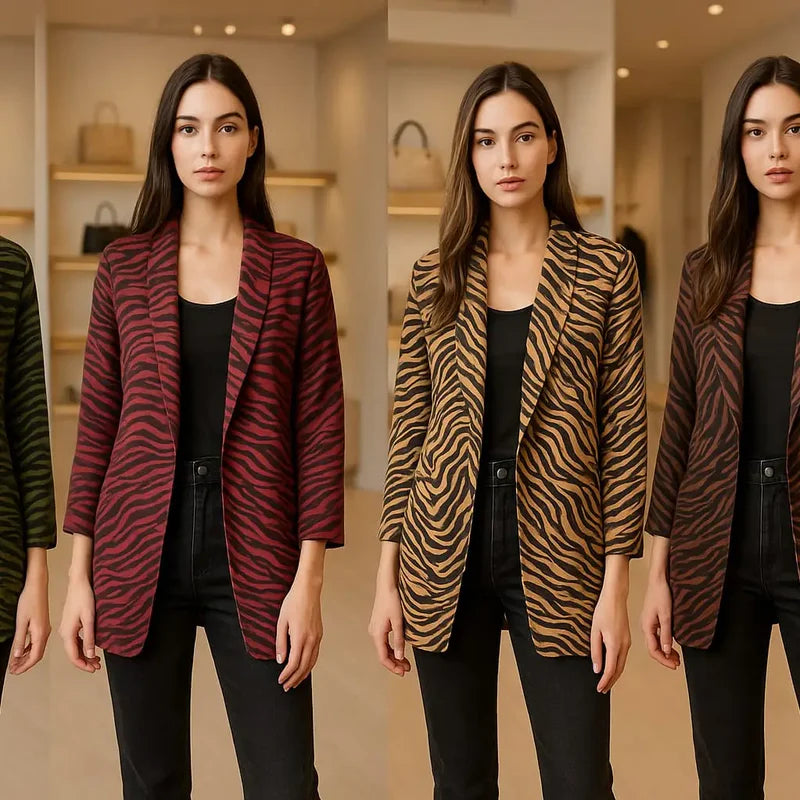 Zuri Zebra Soft Suedette Coat - jqwholesale.com