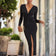 Long Sleeve Twist Maxi Dress in Black