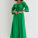 Bardot Elasticated Maxi Dress in Green