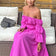 Bardot Elasticated Maxi Dress in Hot Pink