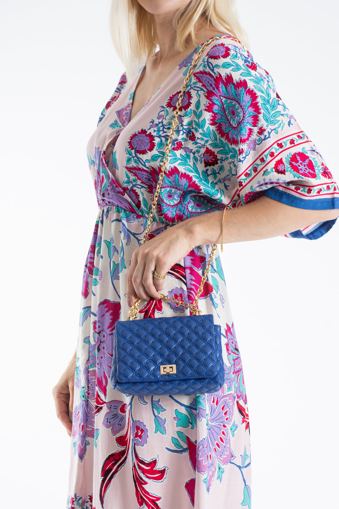 Womens Floral Print Midi Dress
