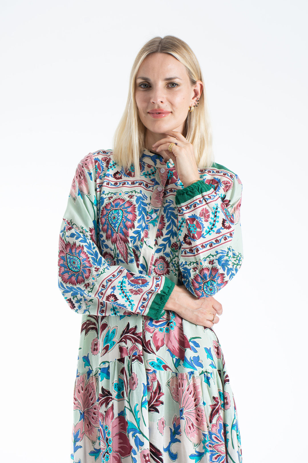 Womens Viscose Bohemian Floral Maxi Dress