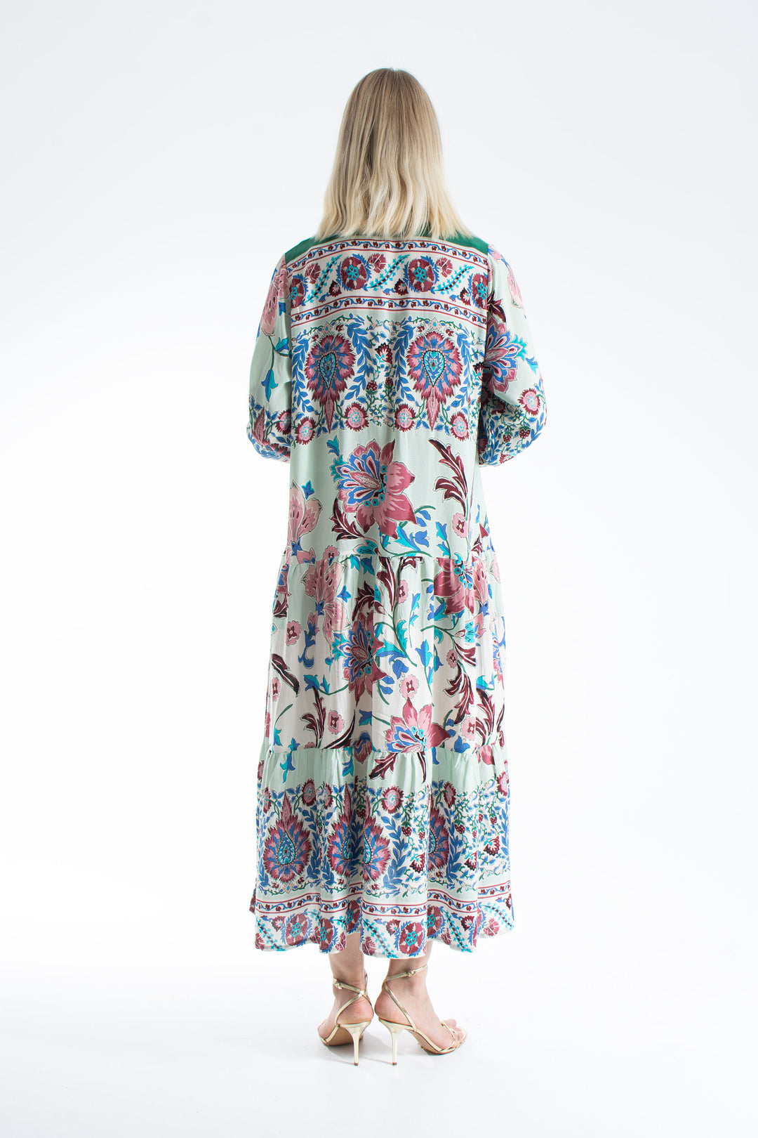 Womens Viscose Bohemian Floral Maxi Dress