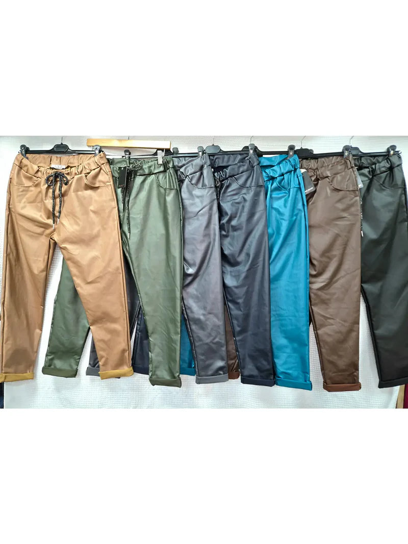 Leather Look PU Magic Trousers - jqwholesale.com