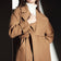 Wrap Midi Thick trench Coat in Camel