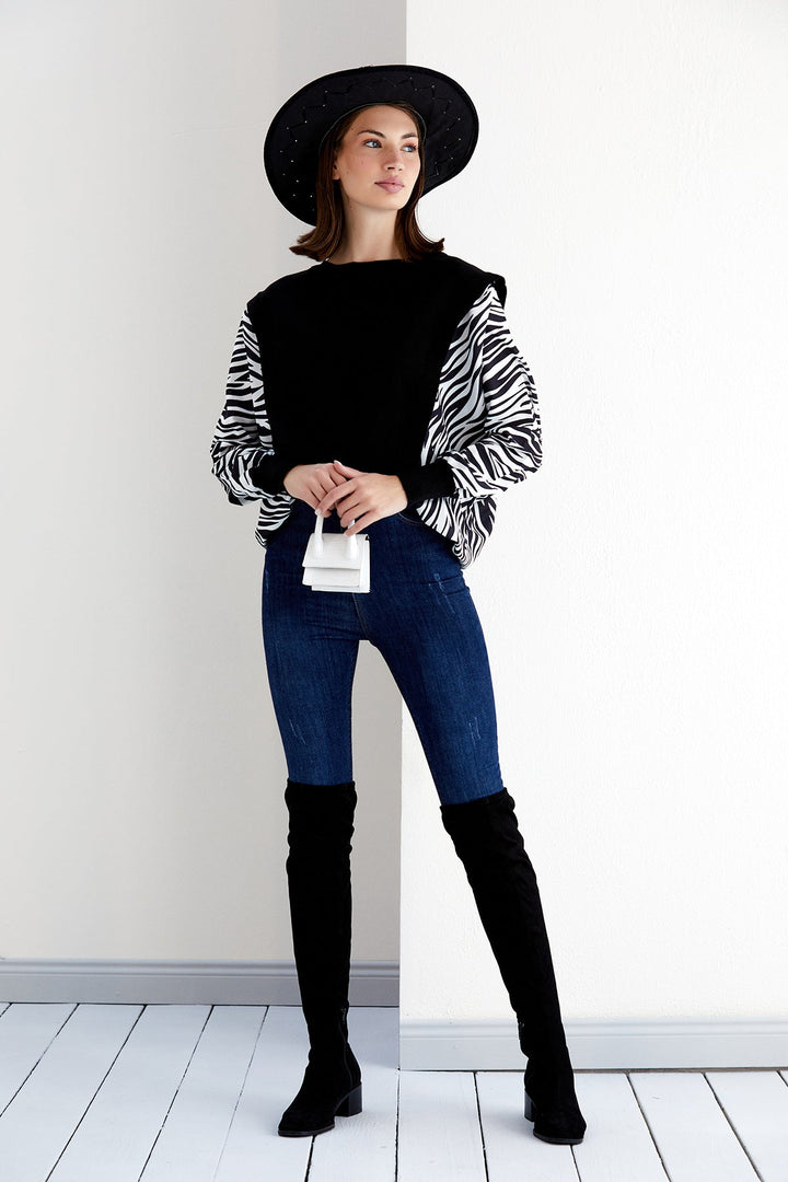 Wild Zebra Oversized Knit Jumper - jqwholesale.com