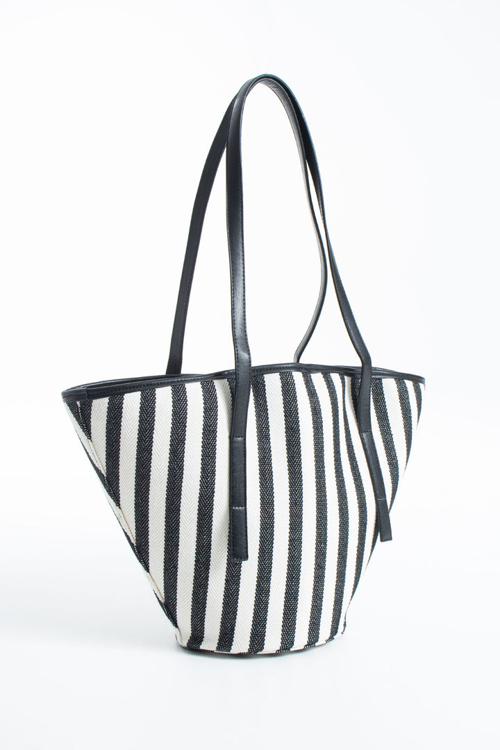Striped Canvas Tote Bag - Multi