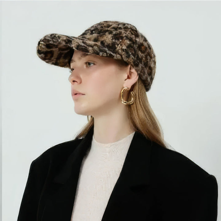 (2P.PACK) Boucle Leopard Print Baseball Cap Hat - jqwholesale.com