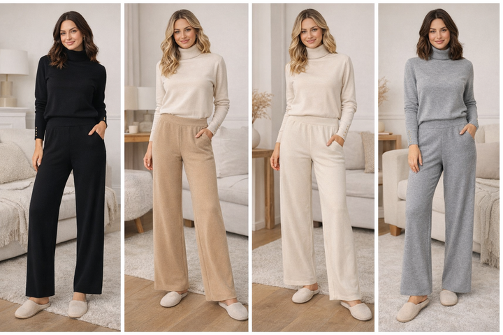 Luxe Loungewear Wide Leg Trousers (2p.pack)