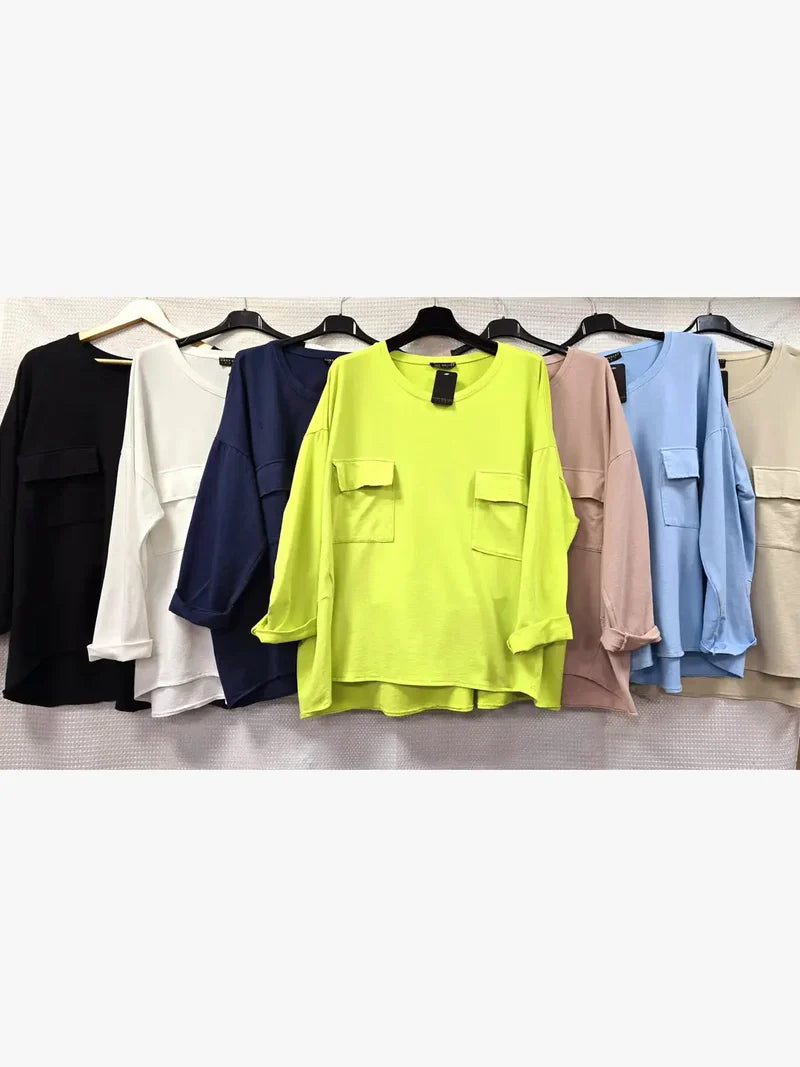 (2P.PACK) Cotton 2 Pocket Sweat Tunic