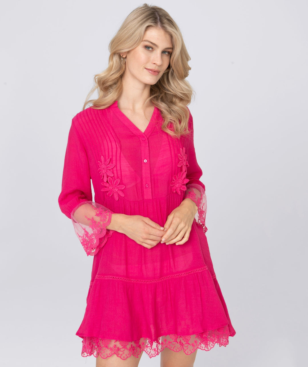 Delta Beach Dress - Hot Pink