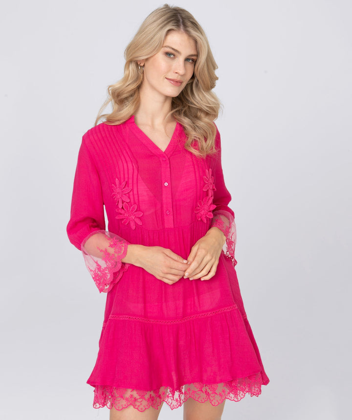 Delta Beach Dress - Hot Pink