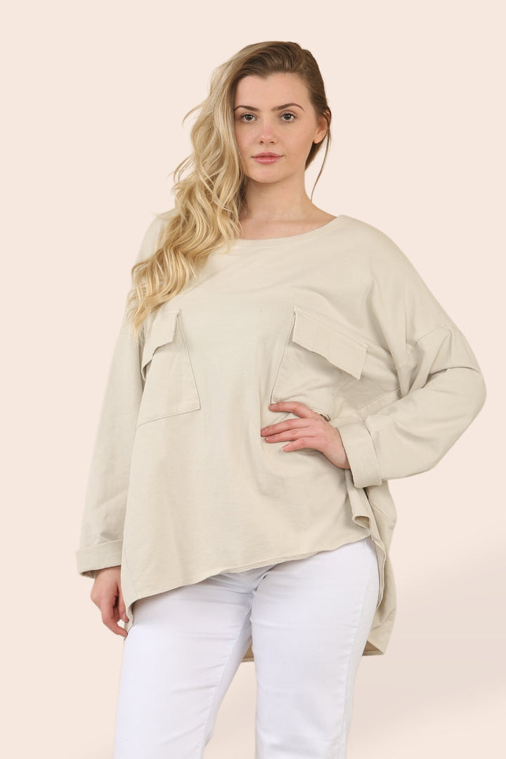 (2P.PACK) Cotton 2 Pocket Sweat Tunic