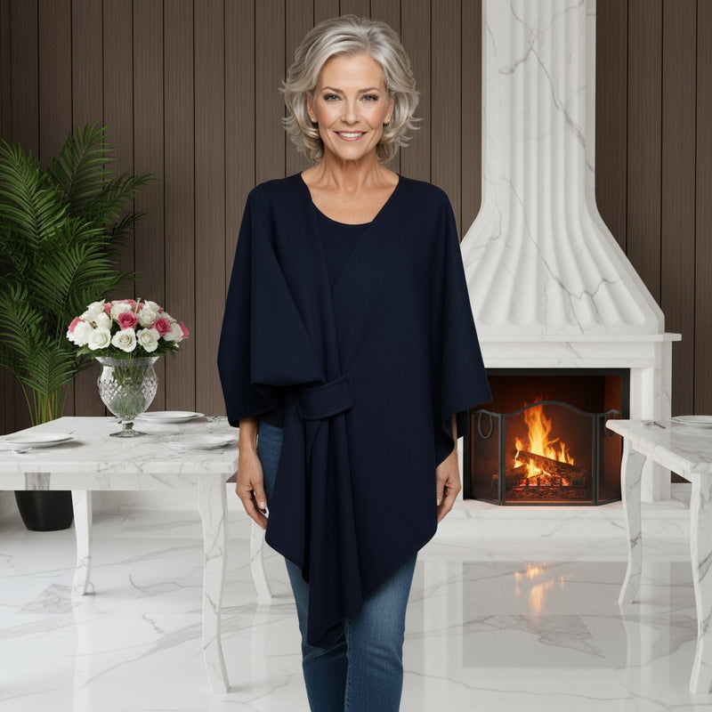 Knot Wrap Cape Poncho Style - jqwholesale.com