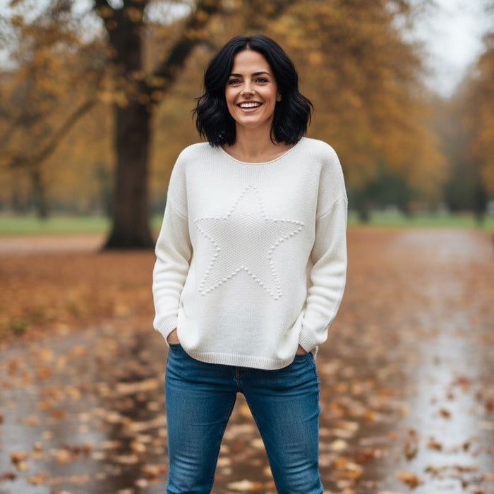 Sasha star alpaca soft touch crew knit jumper JQ Wholesale wholesale women fashion