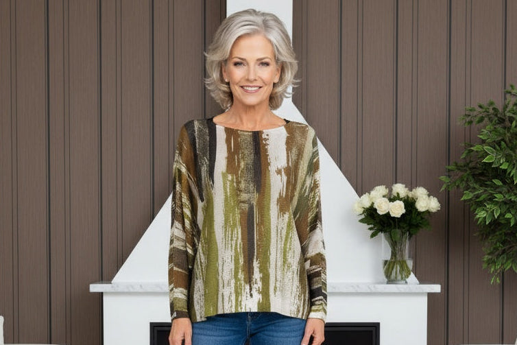 Gold Metallic Abstract Mesh Knit - jqwholesale.com