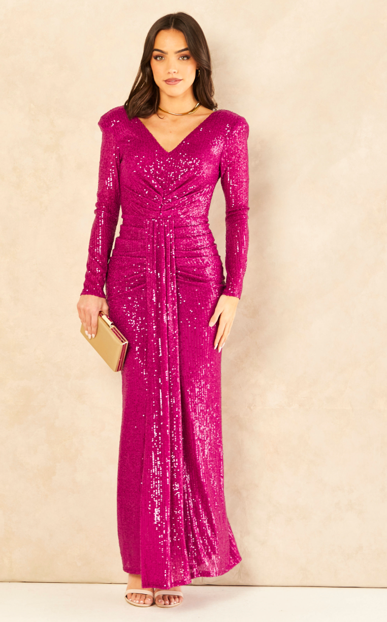wholesale evening dresses uk Burgundy Maxi Long Wholesale Evening Gowns Ep08697 V-Neck Empire Waist Chiffon