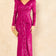 Long sleeve Pink Sequin Maxi Dress