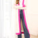 Longline ColourBlock Cardigan in Beige/Pink