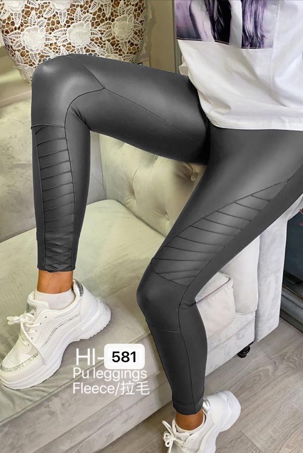 (2P. PACK) Biker Leather Look Leggings - jqwholesale.com