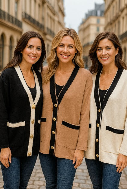 Ch Gold Button Coatigan (2p.pack) - jqwholesale.com