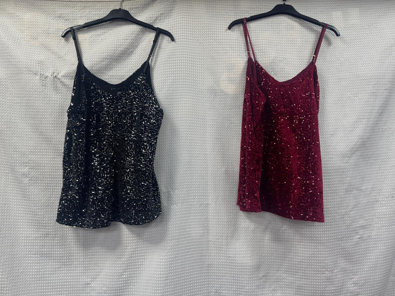 Sequin Strappy Camisole Vest