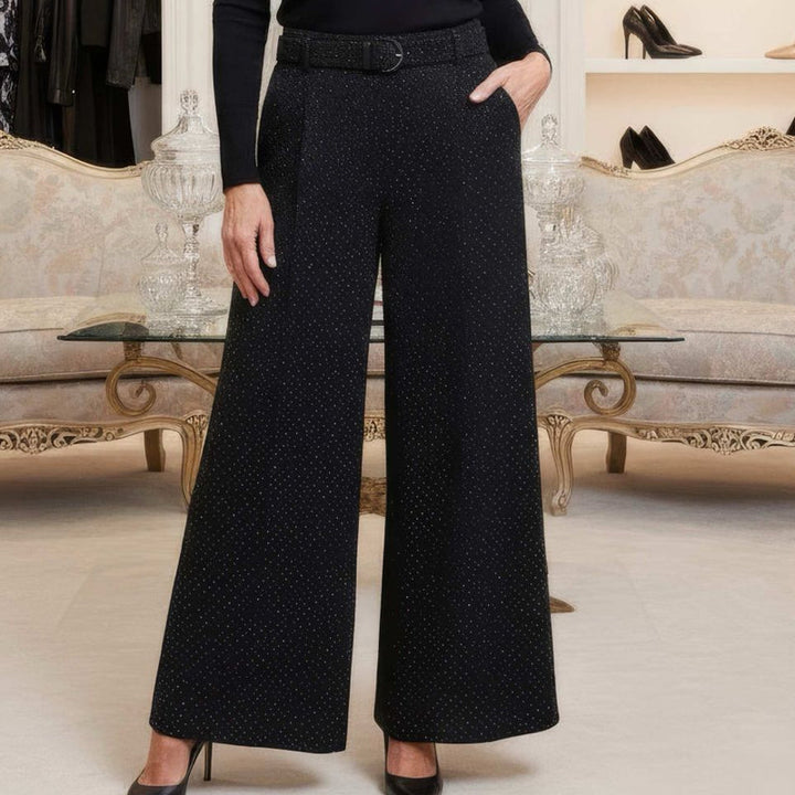 Diamante Stud Wide Leg Trousers