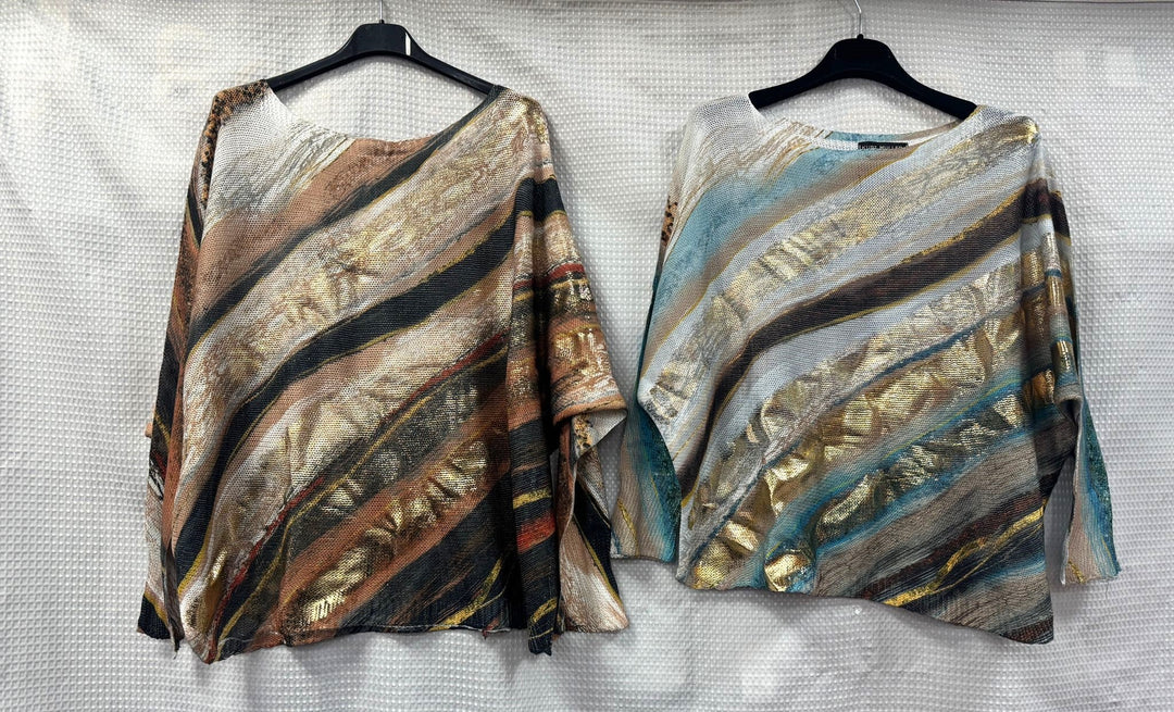 Marble Cut Gold Metallic Fine Mesh Knit - jqwholesale.com