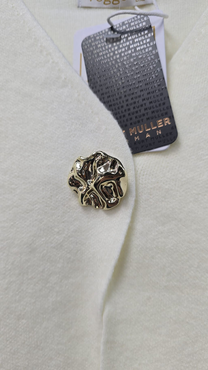 Vintage Gold Metal Button Wool Blend V Waistcoat (2p.pack) - jqwholesale.com