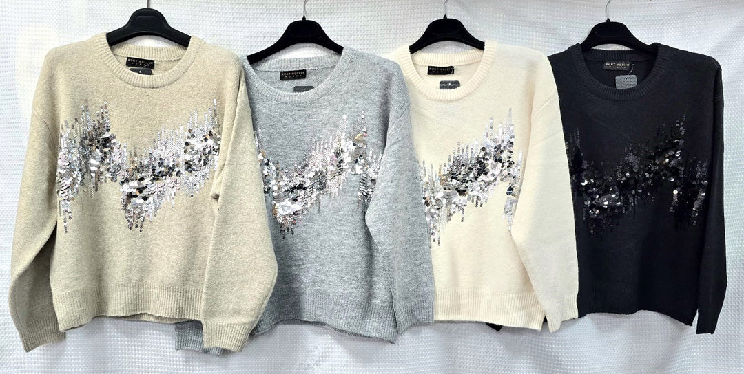 Sequin Wave Wool Blend Jumper (2p.pack) - jqwholesale.com