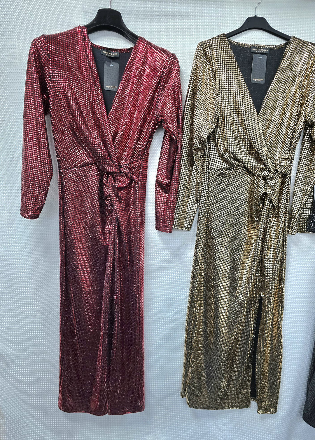 Shimmer V Notch Maxi Dress