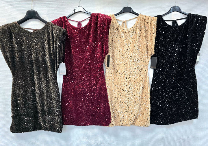 Anna Velvet Sequin Mini Dress