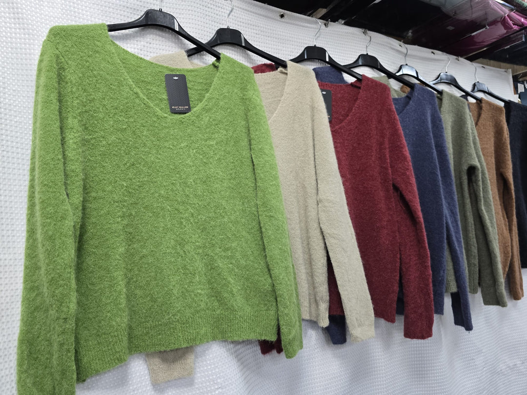 V Neck Alpaca Soft Touch Knit