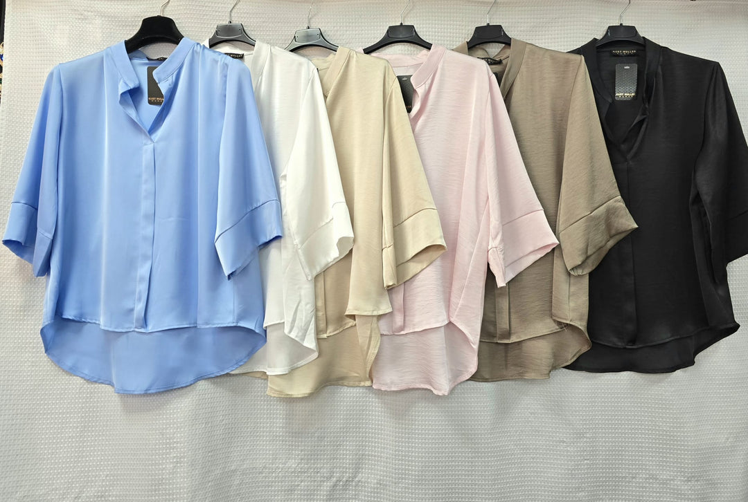 V Mandarin Sateen Tunic