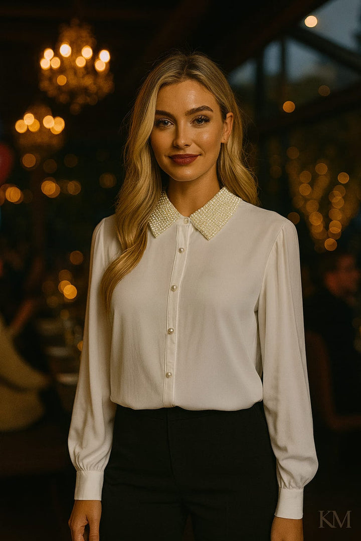 Pearl Collar Lux Button Shirt (3P.PACK) - jqwholesale.com