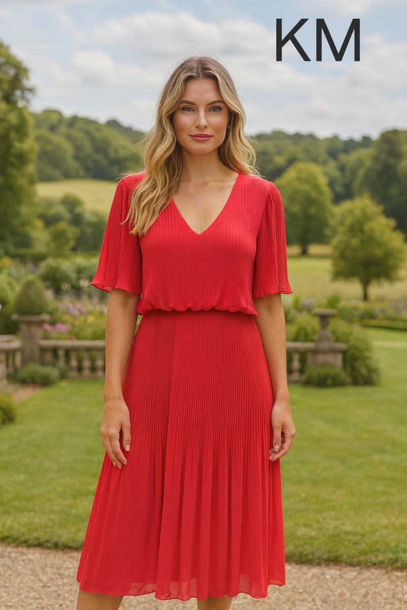 Plain Plissee Pleated Layered Maxi Dress - jqwholesale.com