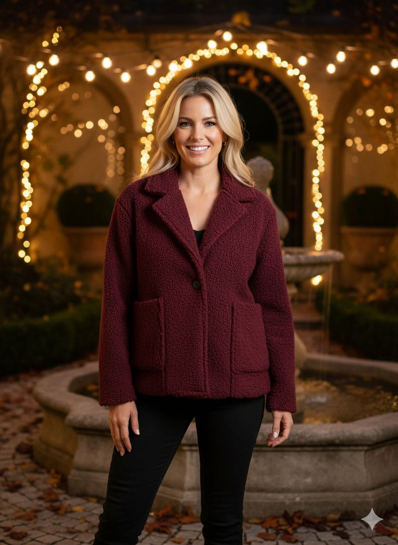 Teddy Boucle 2 Pocket Coat - jqwholesale.com