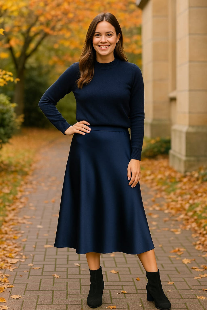 Satin Plain Skirt - jqwholesale.com