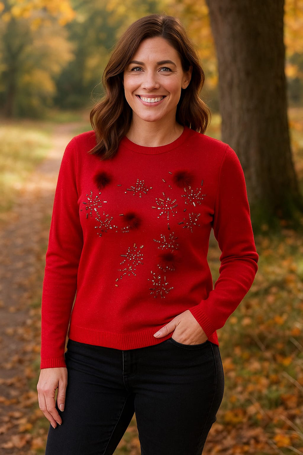 Pom Crystal Burst Knit Jumper (2p.pack) - jqwholesale.com