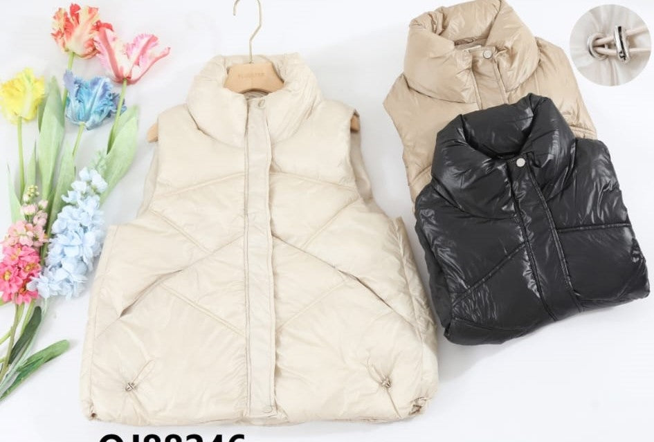 Quilted Shimmer 2 pocket Gilet (3p.pack) - jqwholesale.com