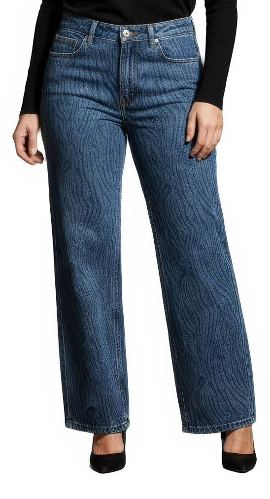 Zebra Wide leg Stretch Jeans (5P.PACK) - jqwholesale.com