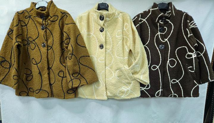 Cornelli Stitch Teddy Boucle Coatigan - jqwholesale.com