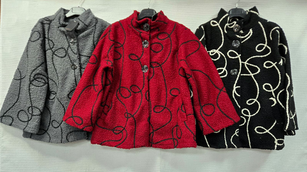 Cornelli Stitch Teddy Boucle Coatigan - jqwholesale.com