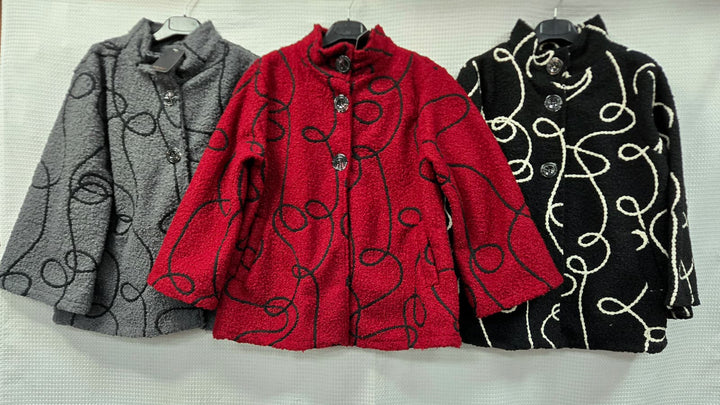 Cornelli Stitch Teddy Boucle Coatigan - jqwholesale.com